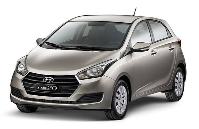 Ilustração de um automóvel hatchback representando o Hyundai HB20